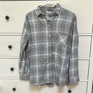 Old Navy plaid button down shirt